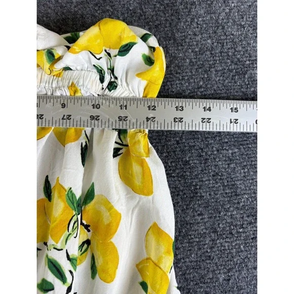 Kate Spade Lemon Halter Open Back Maxi Dress Beach Cover Up XS READ - Picture 4 of 8
